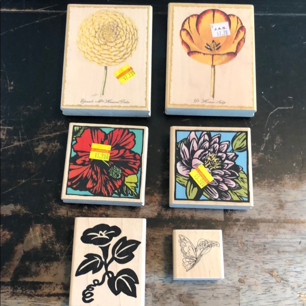 Botanical rubber stamps